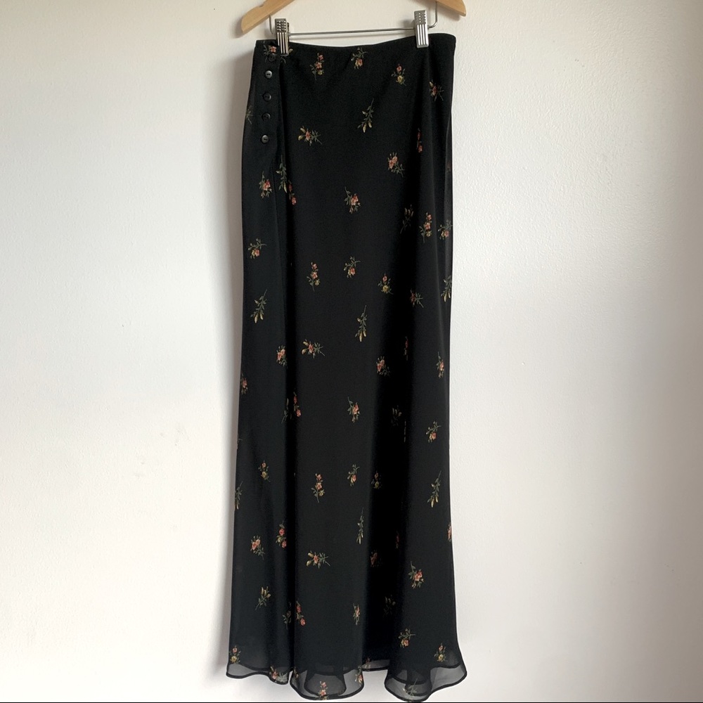 VINTAGE COMPAGNIE INTERNATIONALE EXPRESS BLACK FLORAL NEW COTTAGECORE MA…